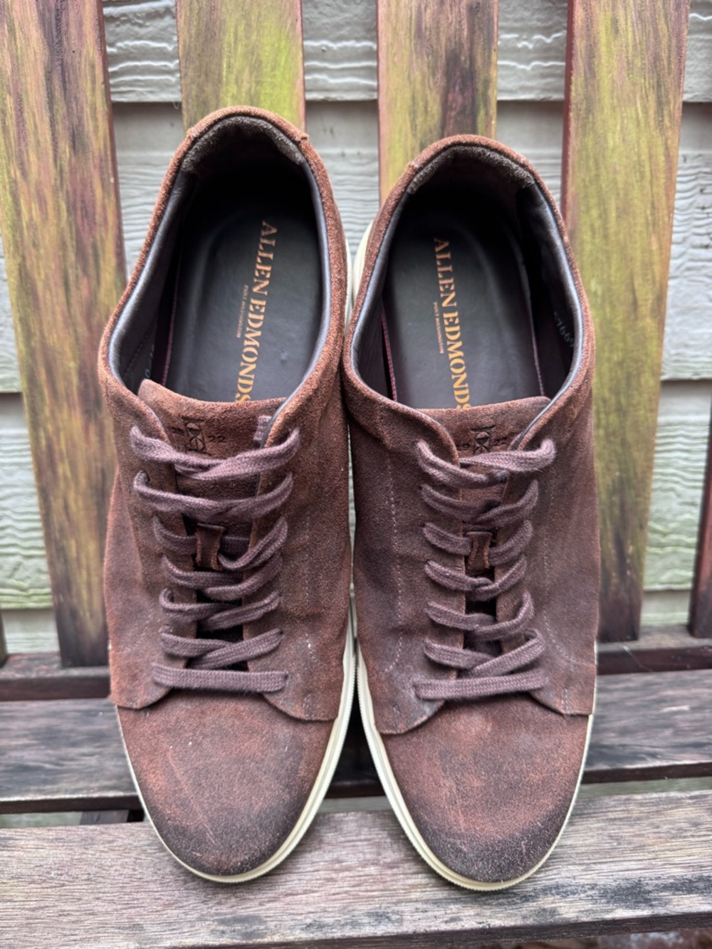 Allen Edmonds Canal Court Men's Brown Suede Casual Sneakers